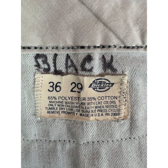 Dickies Mens Classic Black Work Pants 36x29 65% Polyester 35% Cotton Durable Mad - Picture 9 of 16